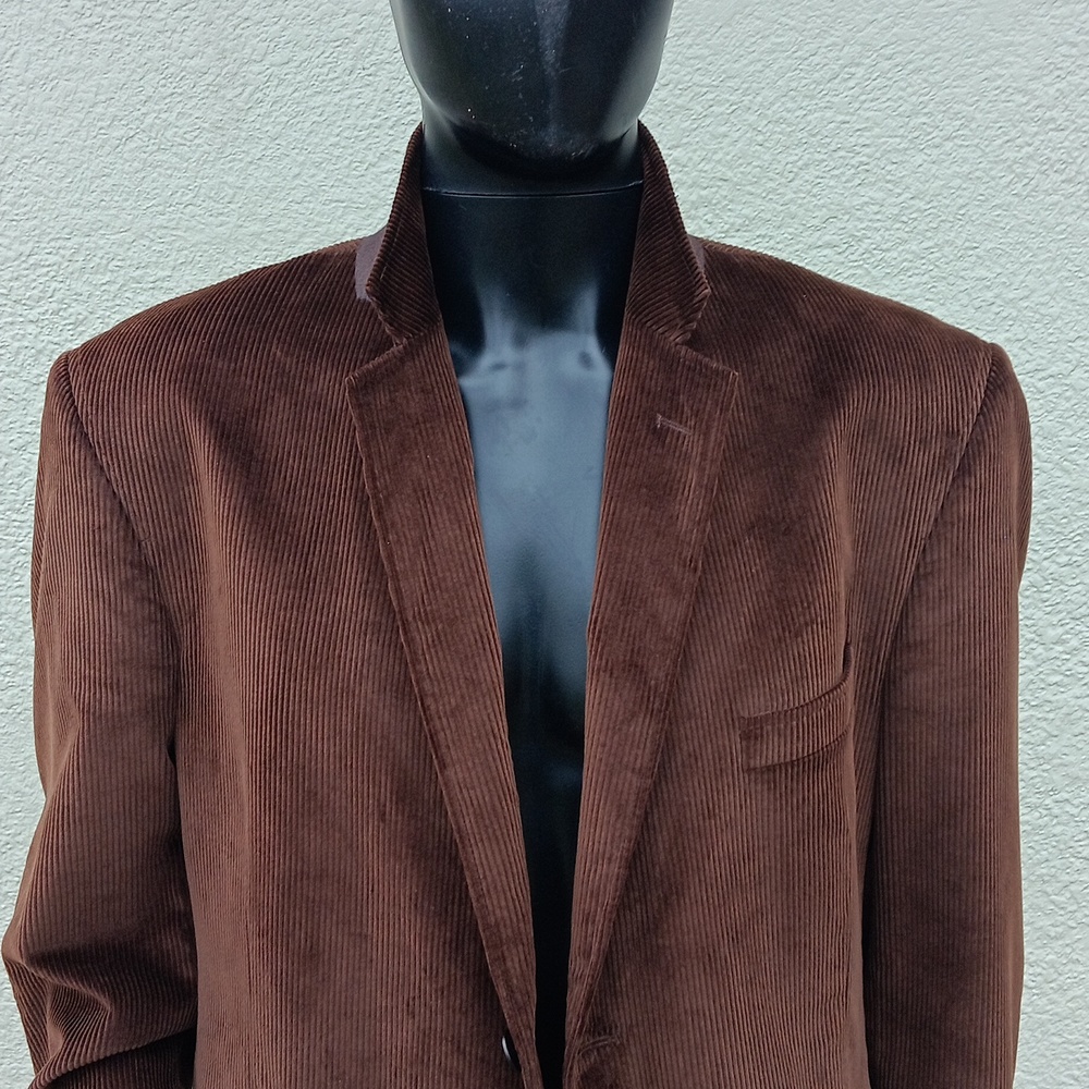 LAZETTI COUTURE MEN'S THUCK RAILED CORDUROY BLAZER